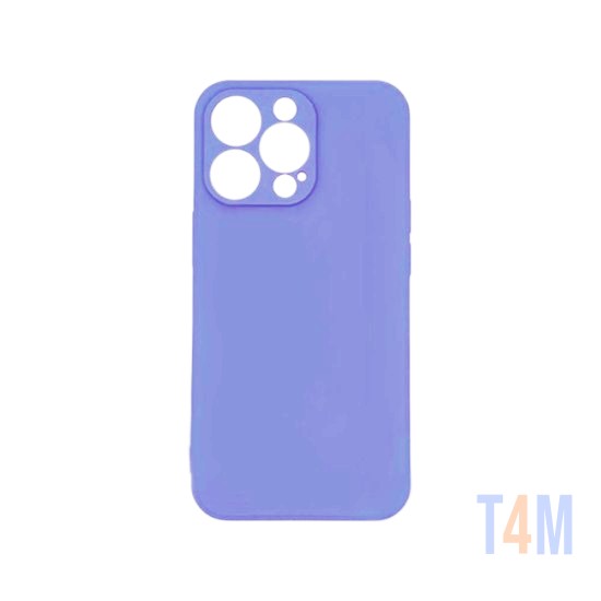 Capa de Silicone com Moldura de Câmera para Apple iPhone 14 Pro Roxo